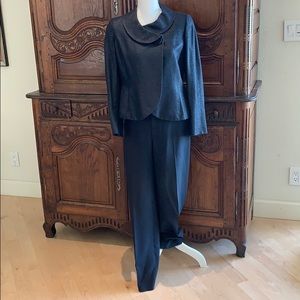 Ellen Tracy vintage look pant suit-navy